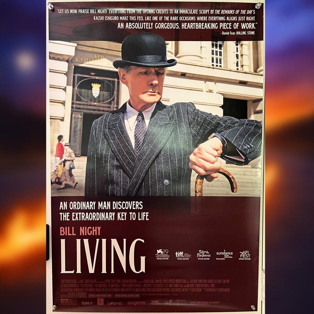 LIVING (2022) - ORIGINAL DOUBLE SIDED MOVIE POSTER